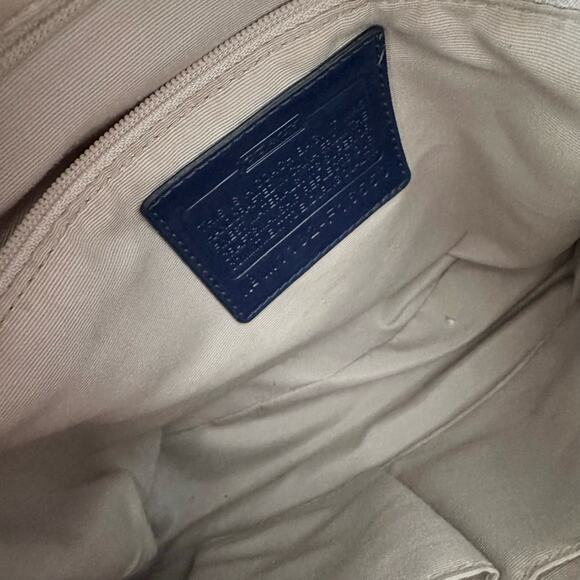 Coach Blue Canvas Signature Monogram F16550 Y2K Convertible Shoulder Bag Clean - Picture 8 of 9